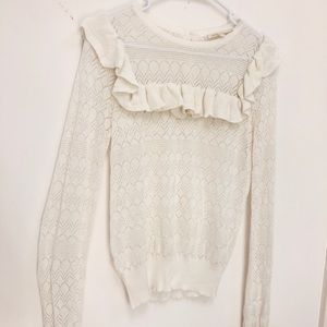 Maje Ruffled Lace Shirt